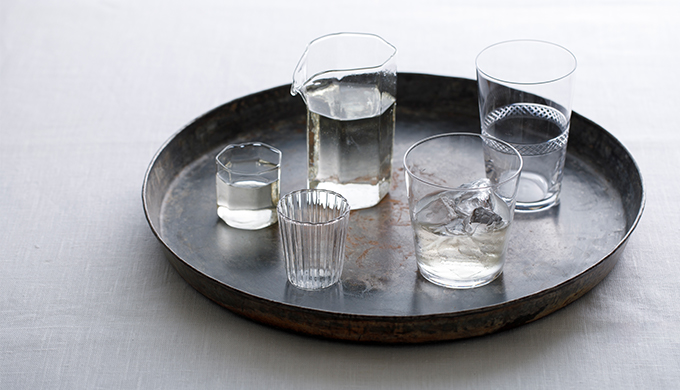 ガラスの日本酒グラス