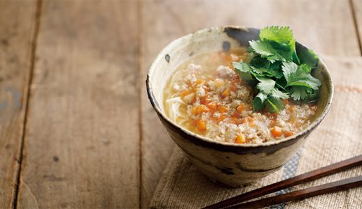 使いやすい生姜ベースで 中華風あんかけ「鶏肉と生姜のにゅう麺」