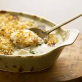 ライスミルクで★菜の花とチキンのグラタン